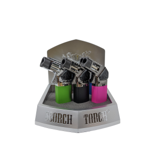 Scorch Torch Lighter Astro Premium Matte Finish 45 Degree Assorted Colors  6" - (Display of 6)